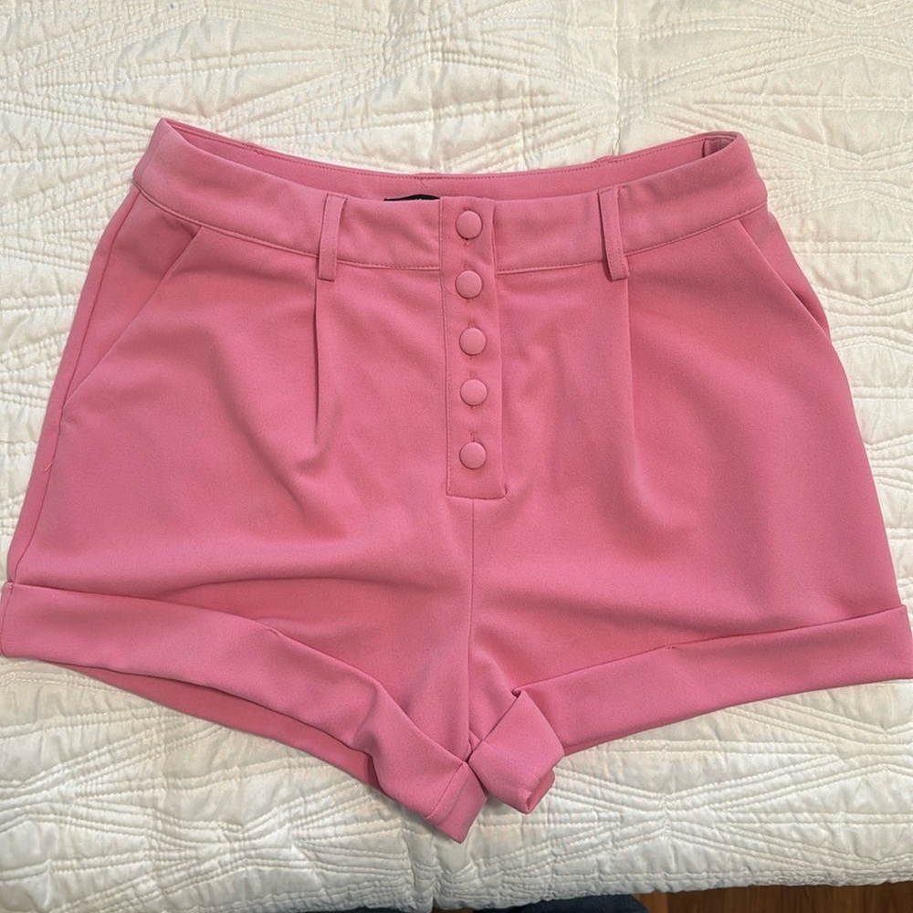 Forever 21 Pink Button Up Shorts